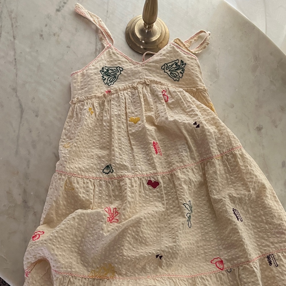 Embroidered Cream Sundress